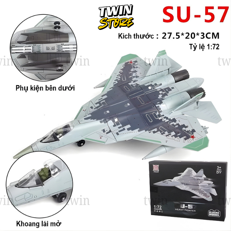 Sukoi SU57 โมเดลประกอบเครื่องบินและถังเฮลิคอปเตอร์สารพันของสะสมตกแต่งของขวัญ M7 TW