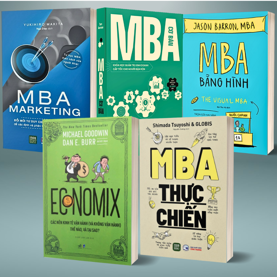 [Odd/Set] หนังสือธุรกิจ: MBA พื้นฐาน + Real Battle MBA + การตลาด MBA (1980 เล่ม) + Economix + MBA ใน