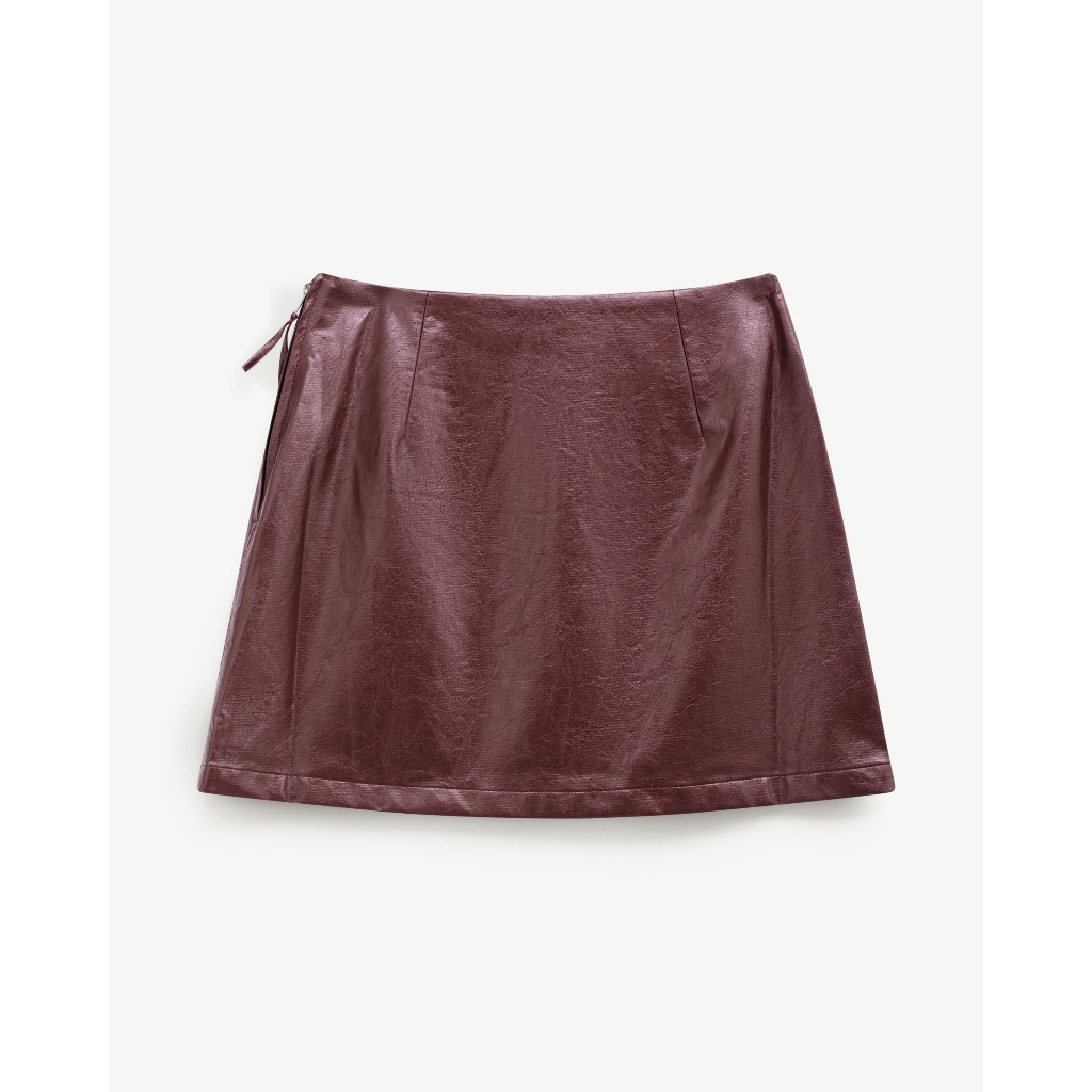 กระโปรง Pu Form A Line แบบสั้นสําหรับผู้หญิง - Routine 10F25SKIW003