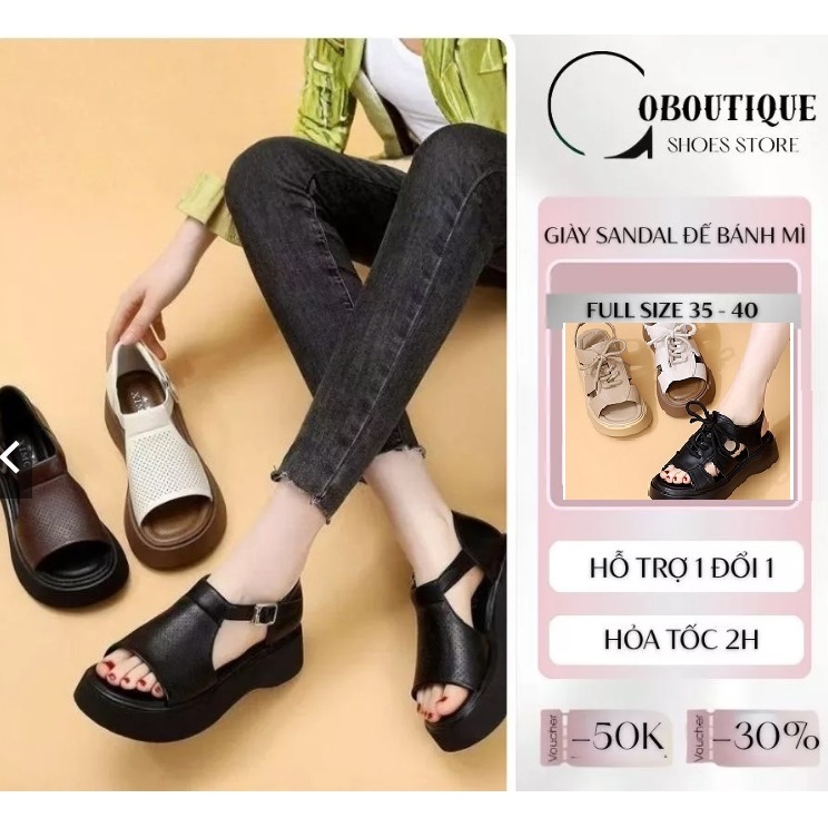 [ SUPER SMOOTH LARGE FORM BACK 1 SIZE ] รองเท้าแตะขนมปัง 4cm 5cm พร้อมสายไขว้รูปตัว T แผงใหญ่ พื้นนุ