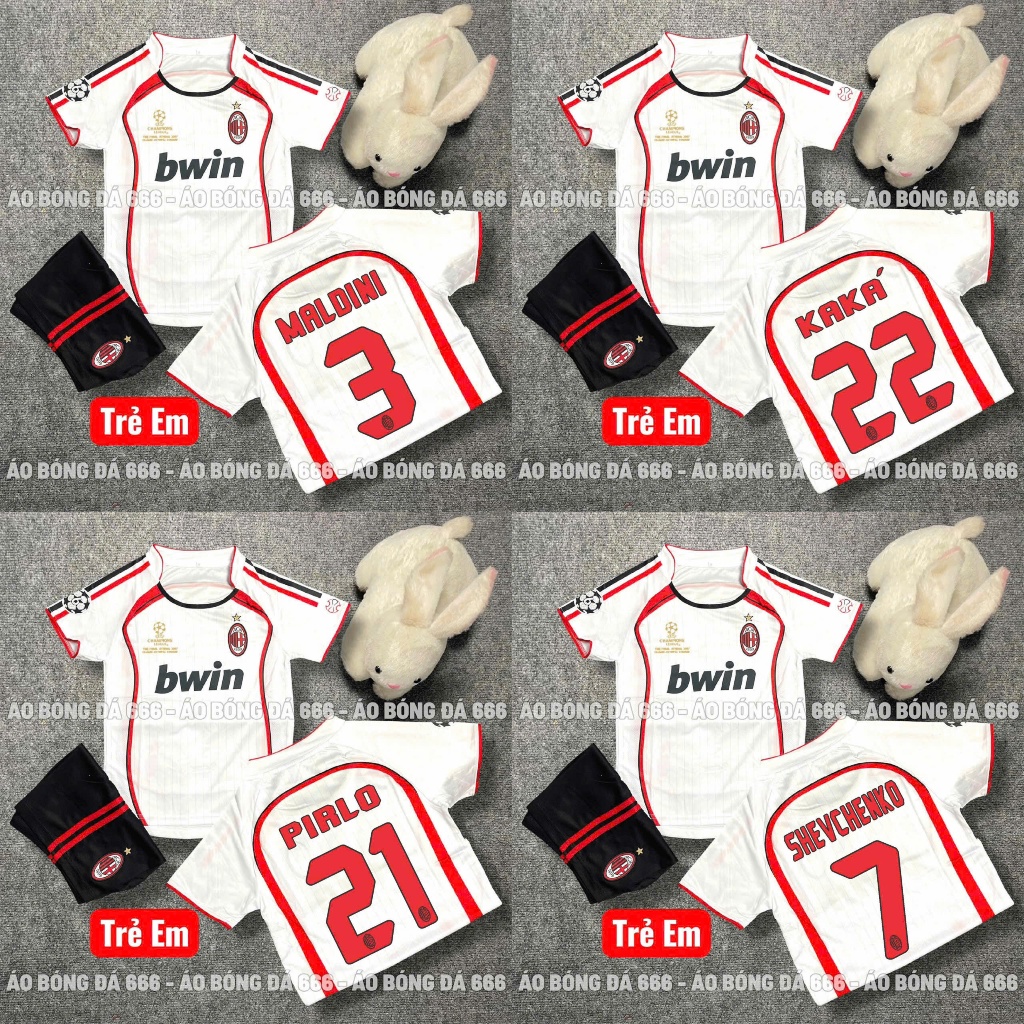 AC MILAN HOME CLUB เสื้อฟุตบอลเด็ก เสื้อฟุตบอล - 2007 EDITION - ผ้าไทยพรีเมี่ยม 2