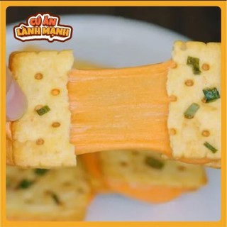 1kg Bánh Quy Hành nhân Phomai kéo sợi thơm giòn ít ngọt, ăn vặt, giảm cân cùng shop Cú Ăn Lành Mạnh