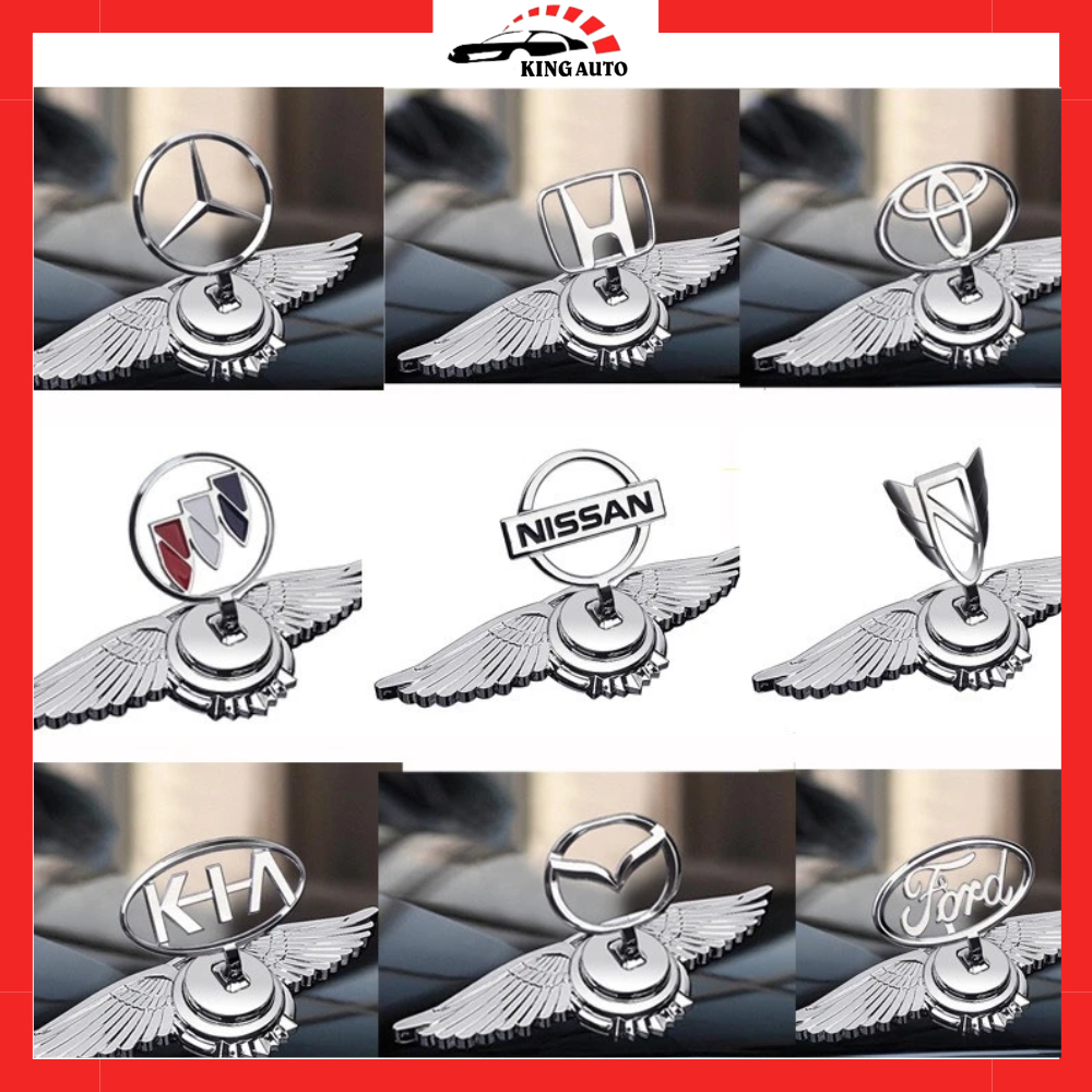 โลโก้ Eagle Wing สําหรับแบรนด์รถ - โลโก้ฝากระโปรงรถทําจากวัสดุชุบโลหะผสมมันเงาและชัดเจน