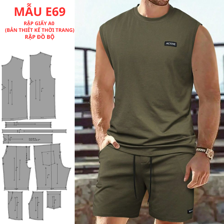 แผ่นกระดาษ A0 สําหรับ SEWINGERS - ชุดสูทผู้ชาย CODE E69