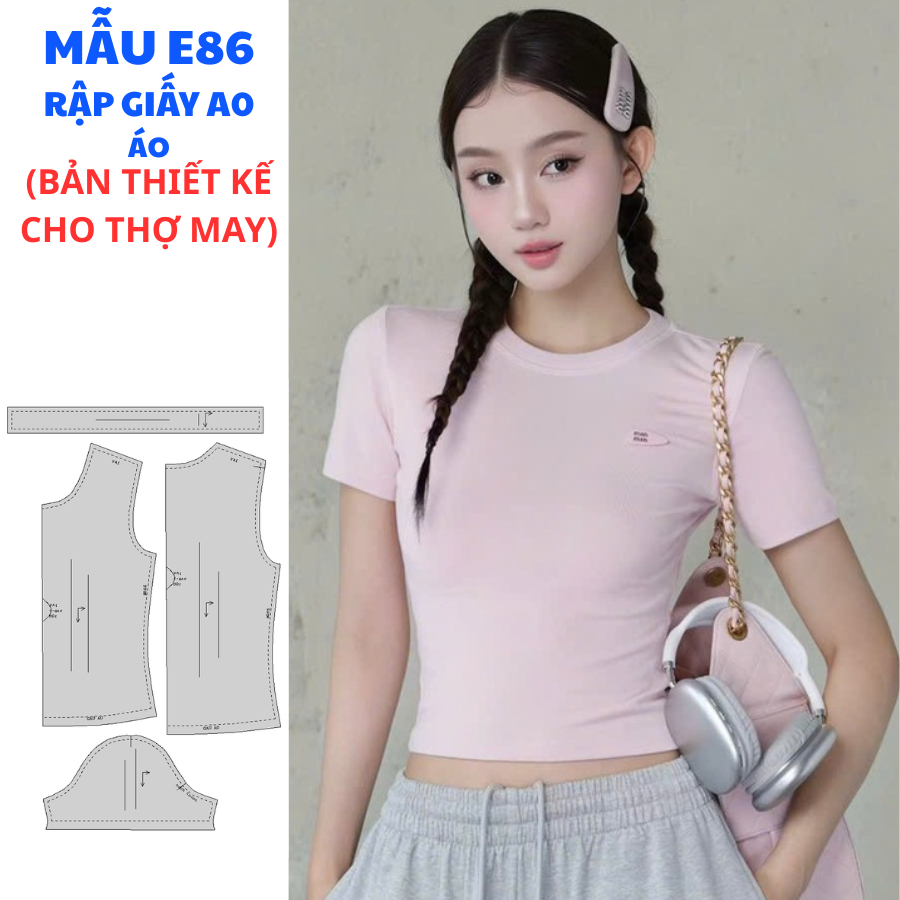 A0 แผ่นกระดาษสําหรับ SEWINGERS - เสื้อยืดผู้หญิง CODE E86