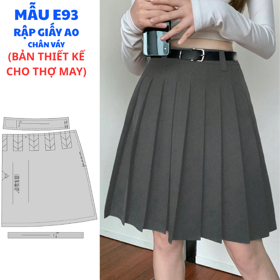 A0 แผ่นกระดาษสําหรับ SEWINGERS - กระโปรงสตรี รหัส E93