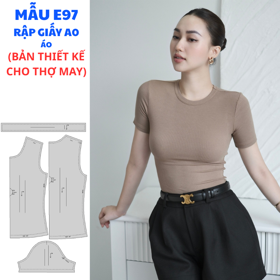 A0 แผ่นกระดาษสําหรับ SEWINGERS - เสื้อยืดผู้หญิง CODE E97