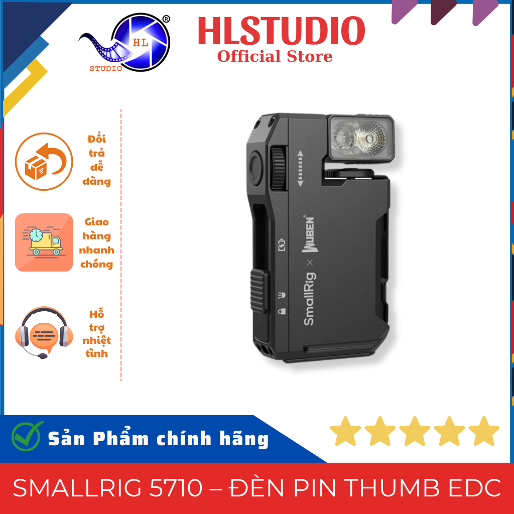SmallRig Thumb EDC 5710 - SmallRig - 400Lm IP65 USB-C 82m 54g HL Studio