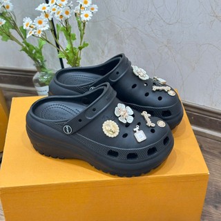 Dép sandal đế dày, Sandal đi học dáng sục kèm charm 3D xinh xắn dép cho nữ