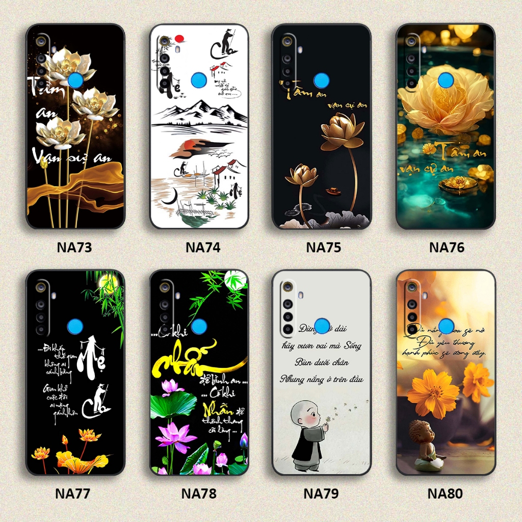 เคส Realme 5 / 5I / 5S / 5 Pro / 6i / C3 / Realme Q พร้อมการประดิษฐ์ตัวอักษร ความอุ่นใจอย่างง่าย