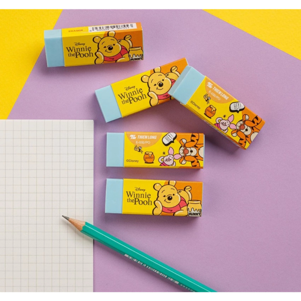 ชุดยางลบตัวการ์ตูน Disney Pooh Bear 5 ชิ้น Thien Long E-032/PO - ยางลบดินสอ Thien Long E032/PO E032
