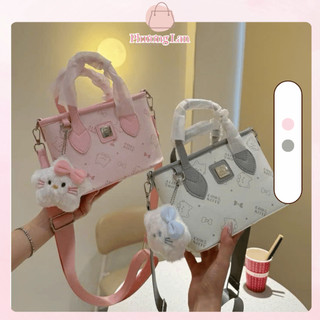 Túi đeo chéo dáng làn size 17 họa tiết hello kitty dễ thương, túi cầm tay chất da mềm mại Túi xách Phương Lan