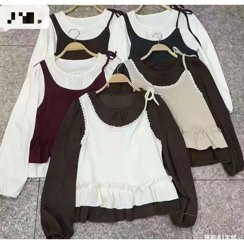 DOUBLE-LAYER DRESS SET – SWEET, FEMININE