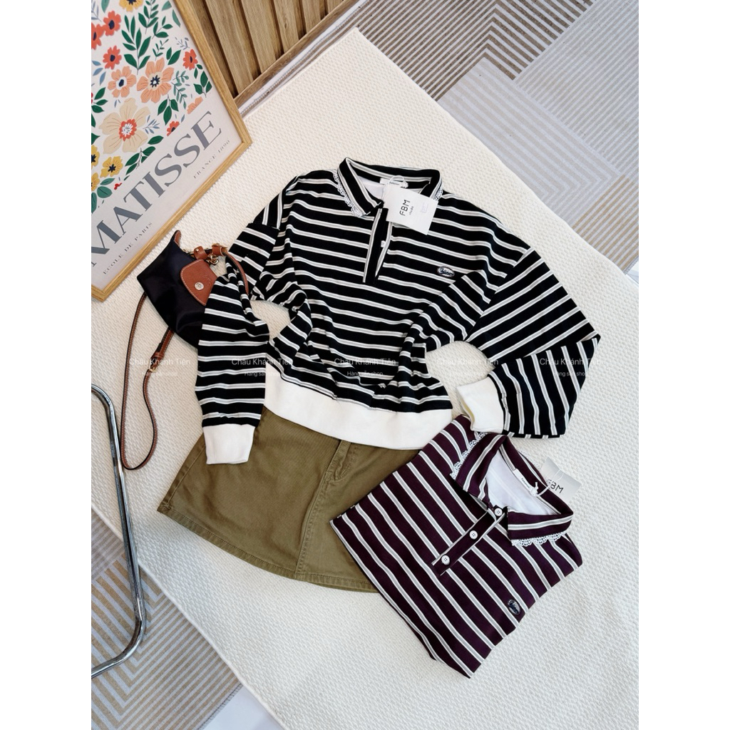 เสื้อสเวตเชิ้ตลายหนังปลา FBM พร้อมคอ QCCC