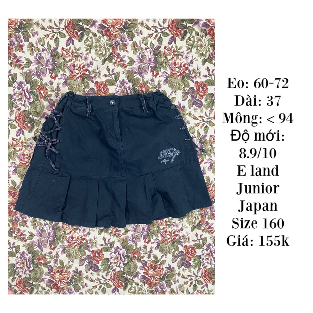 [2HAND] กระโปรงยีนส์สีกากีสไตล์ y2k eland junior Japan