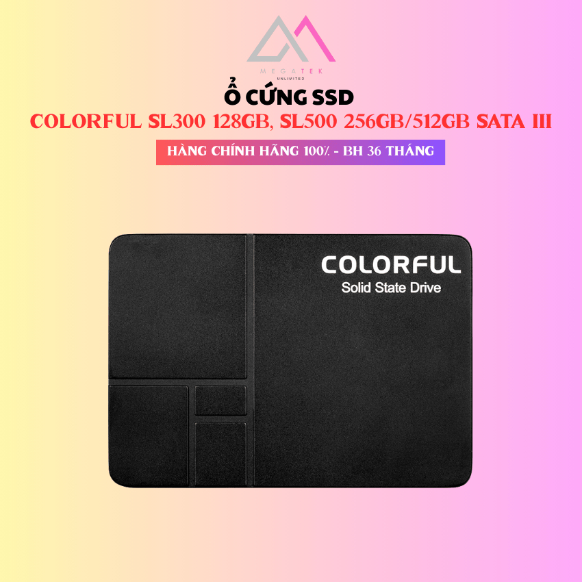 COLORFUL SL300 128GB, SL500 256GB/512GB SATA III SSD - สินค้าของแท้ -