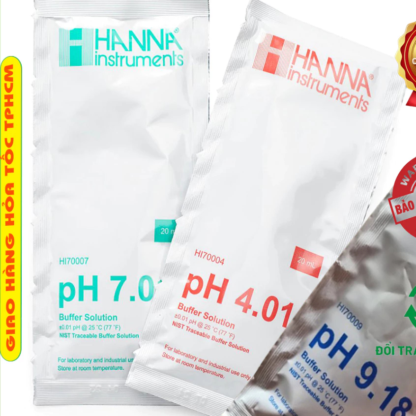 Hanna ph4-ph6-ph7–ph10 เมตร สารละลายสอบเทียบสําหรับน้ํา ph เมตรทุกชนิด
