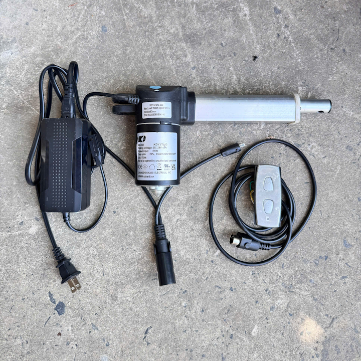 ชุดกระบอกไฟฟ้า 29โวลต์ ความจุ 75ว แรงผลักดัน 2500N (ประมาณมากกว่า 2 ตัน)