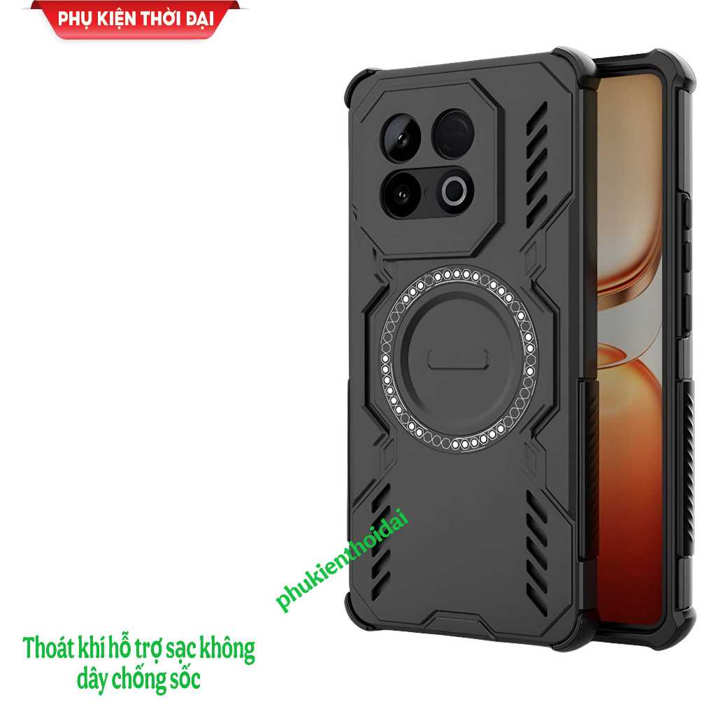 IQOO Z10 Turbo / Z10 Turbo Pro / Z10 Turbo Plus แหวนแม่เหล็กเคสปล่อยอากาศมัลติฟังก์ชั่น