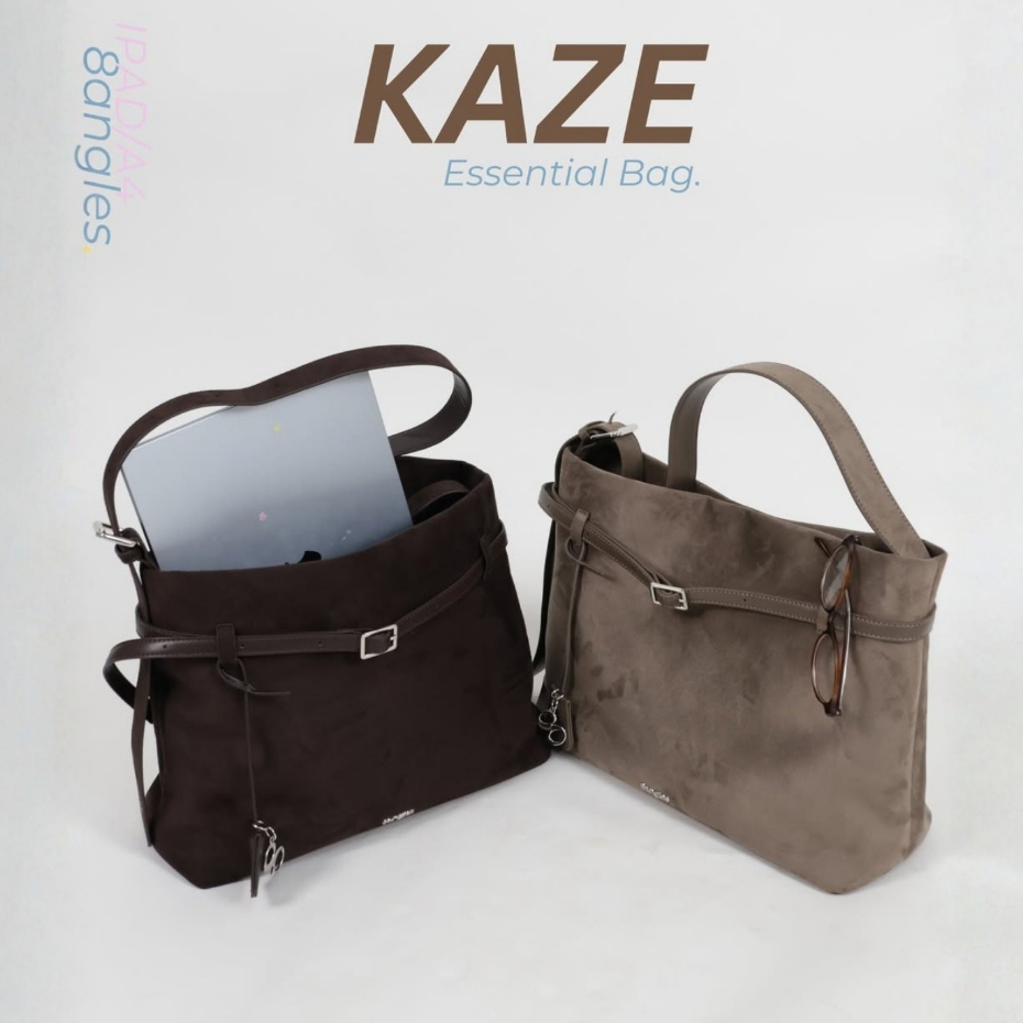 8angles Kaze กระเป๋าสะพายพร้อมเข็มขัดเหมาะกับ Ipad A4 Macbook 13 นิ้วสําหรับโรงเรียนและทํางาน