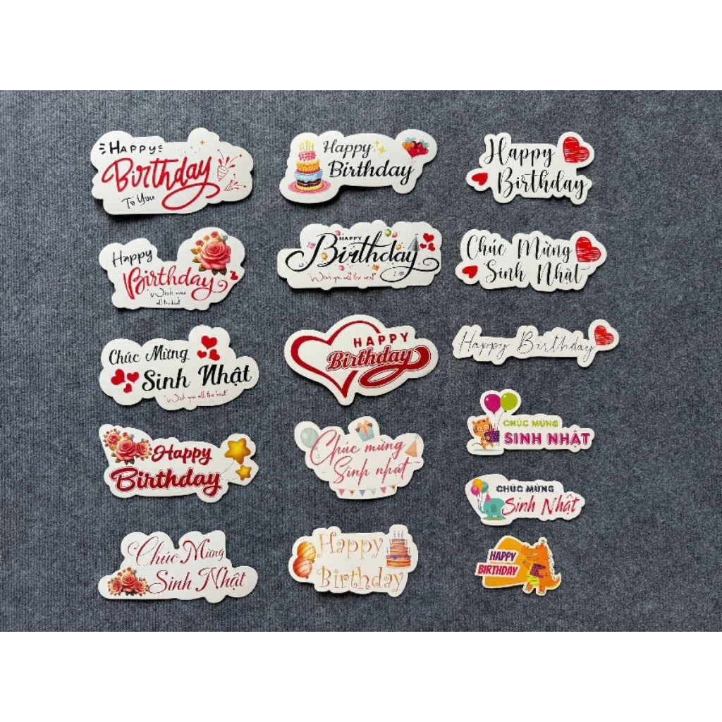 [ 50 ชิ้น ] การ์ด BANNER/HAPPY BIRTHDAY, HAPPY BIRTHDAY