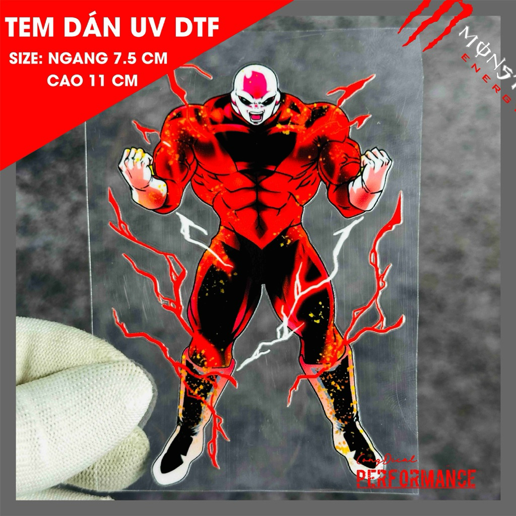 สติ๊กเกอร์ตัวละคร Jiren สุดเท่ ผลิตจากวัสดุ UV DTF