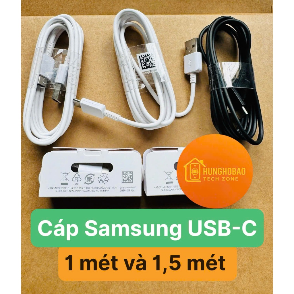 [ภาพจริง] สายชาร์จ SAMSUNG USB-C พอร์ตอินพุต USB - พอร์ตเอาต์พุต Type C ของแท้ SamsungVietNam