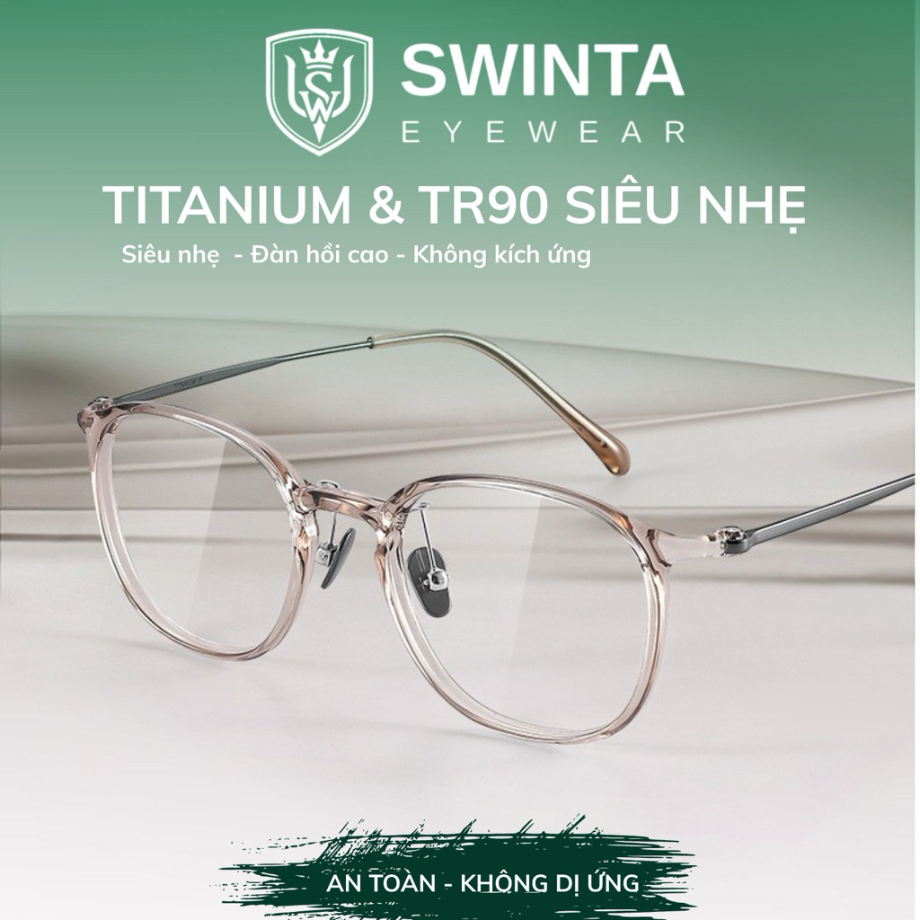 SWINTA MS1 Rounded 6g Ultralight Glasses Frame - High Quality Titanium Metal Mixed TR90 - Smooth to 