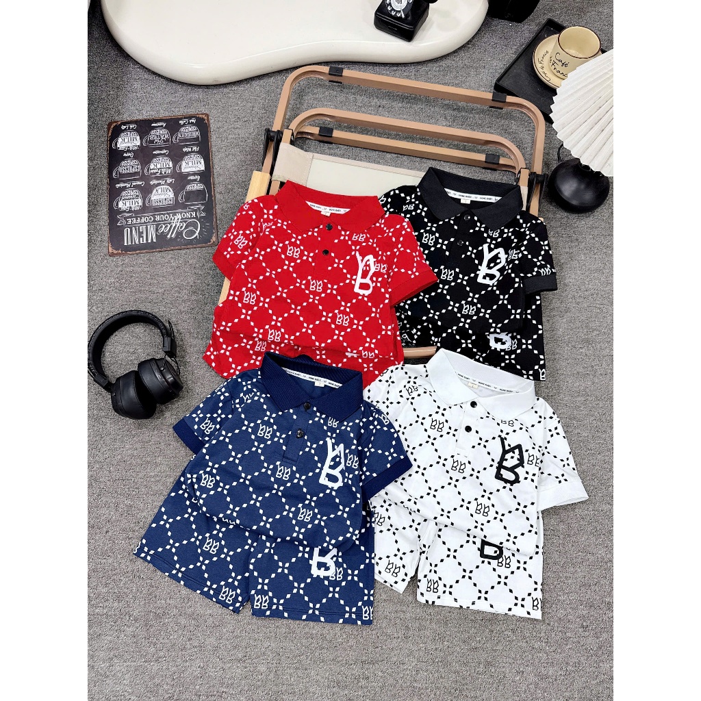 CT60-ชุดคอเต่ารูปตัว B สําหรับเด็กผู้ชายทําจากผ้าฝ้ายเนื้อนุ่ม เท่ๆ ไซส์ตั้งแต่ 10-38kg