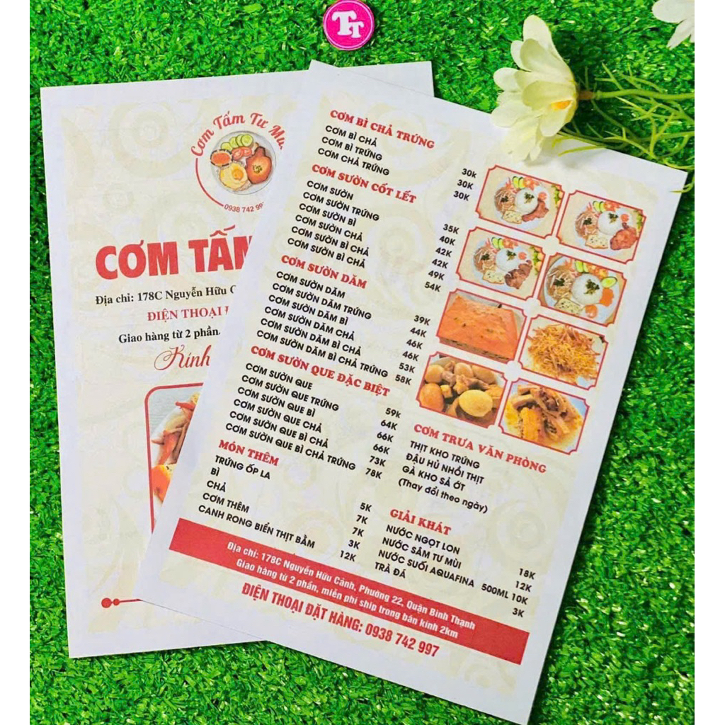 (A4 - A5) PRINTED IN MENU ราคาถูก CHART เคลือบพลาสติก ออกแบบตามคําขอ (READ DESCRIPTION)