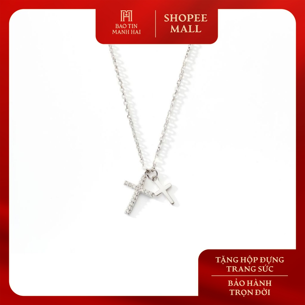 Bao Tin Manh Che สร้อยคอเงิน 925 ดีไซน์ไขว้ BCD2B92KDH-504003
