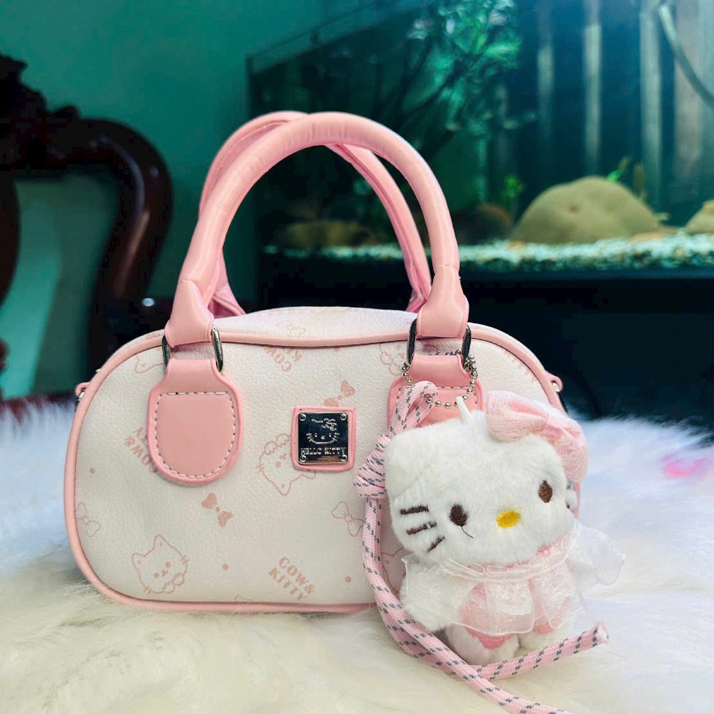 กระเป๋าสะพายข้างผู้หญิงพิมพ์ลาย helokitty และหมีสุดน่ารัก TT555TK