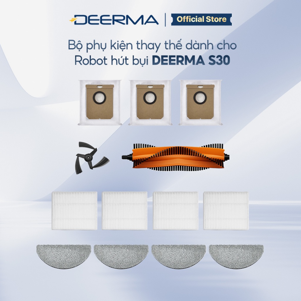 ชุดอุปกรณ์เสริมทดแทนสําหรับหุ่นยนต์ทําความสะอาดพื้น Deerma S30/ S30 PRO PLUS