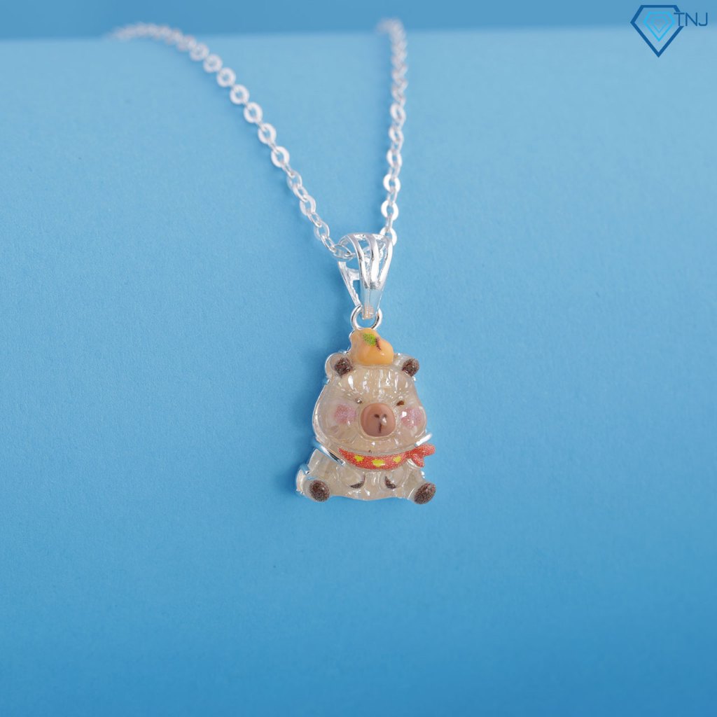 สร้อยคอเงินผู้ชายรูปคาปิบาระน่ารัก DCT0129 - TNJ Jewelry