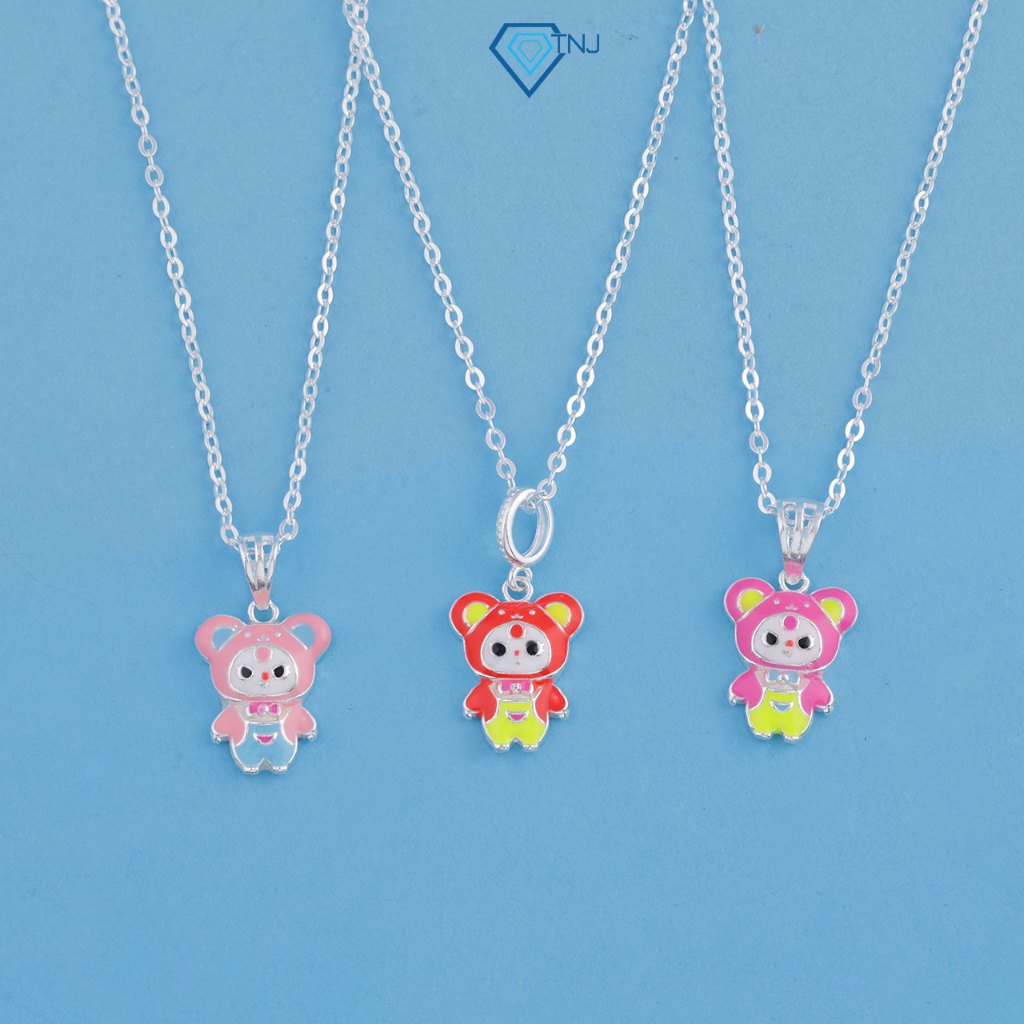 สร้อยคอเงินรูปทรง labu สีสันสดใสน่ารักสําหรับเด็กทารก DCT0130 - TNJ Jewelry