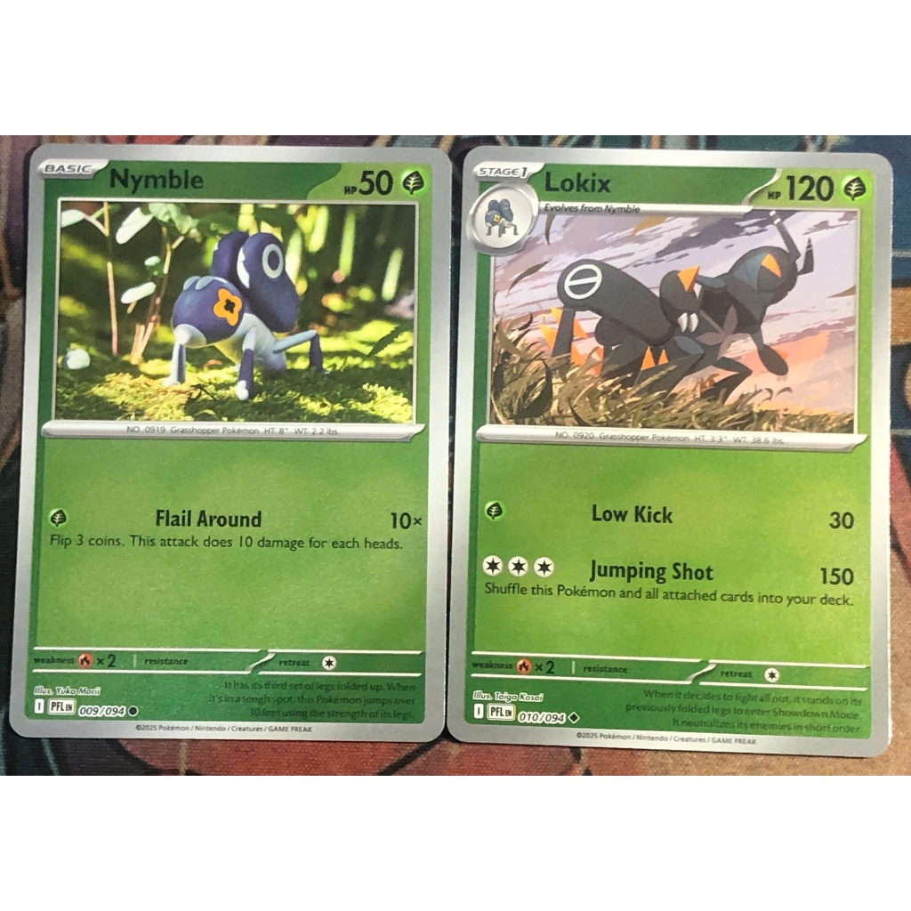 [KW2 Pokemon] [EN] Combo 2 Cards 010/094 Lokix 009/094 Nymble - PFLEN