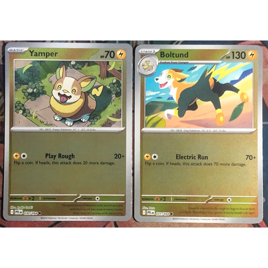 [KW2 Pokemon] [EN] Combo 2 การ์ด 031/094 Boltund, 030/094 Yamper - PFLEN