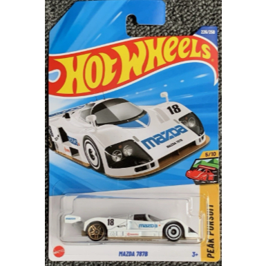 ของแท้ 1:64 รถโมเดลสเกล Hot Wheels Mazda 787B สีขาว