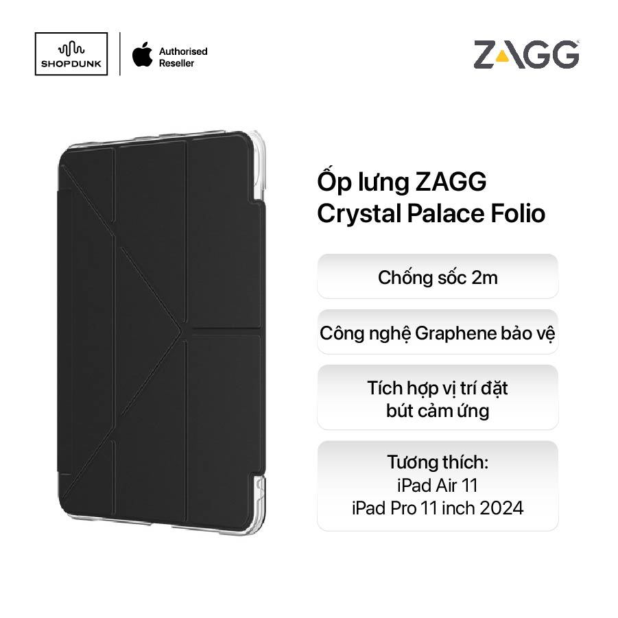 ZAGG Crystal Palace Folio Case สําหรับ iPad Air/ Pro 11 นิ้ว 2024