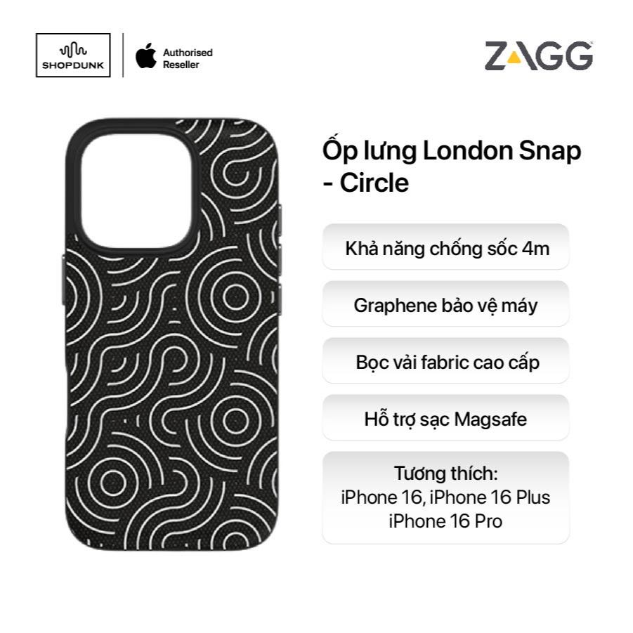 ZAGG London Snap Case สําหรับ iPhone 16/ 16 Plus/ 16 Pro - Circle