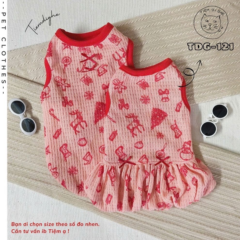 TDG121 - เสื้อติดตามสัตว์เลี้ยง - เสื้อสุนัขและแมวพร้อมคริสต์มาส PATTERNS - NOEL 05