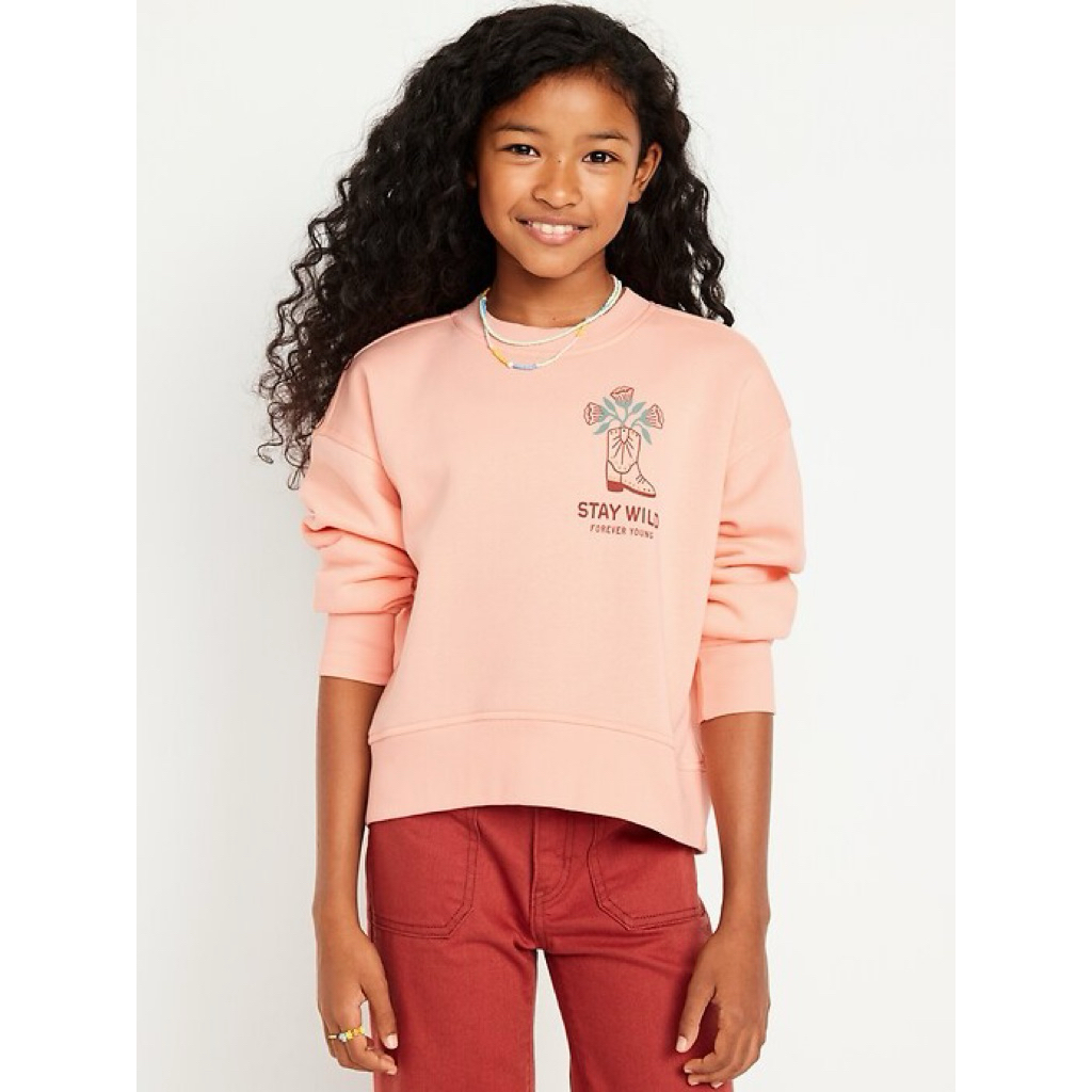 VNXK OLD NAVY เสื้อสเวตเตอร์แขนยาวเด็กผู้หญิง ขนาด 10-12 ปี OLD