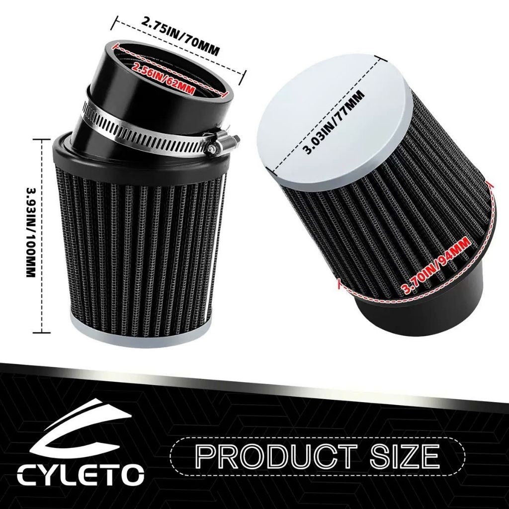 กรองอากาศ 2-7 / 16 "62 มม. สําหรับรถจักรยานยนต์และรถยนต์ขอบด้านหน้า 212cc GX160 GX