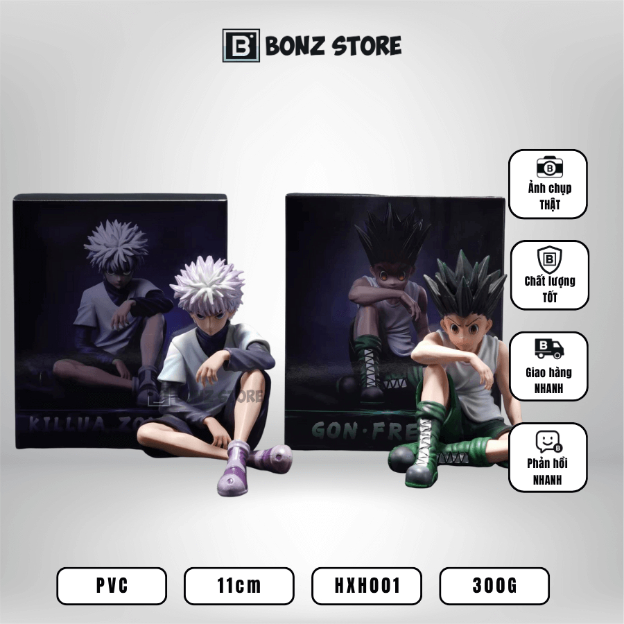 Hunter x Hunter Model – รุ่นนั่ง Gon & Killua 11cm – ฟิกเกอร์ PVC HXH001