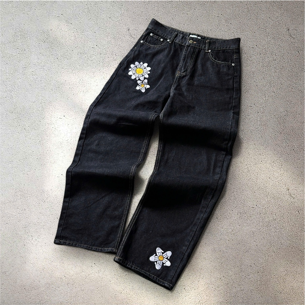 Raw Denim Pants // Empty Daisy Raw Denim Pants // Black // สตูดิโอว่าง