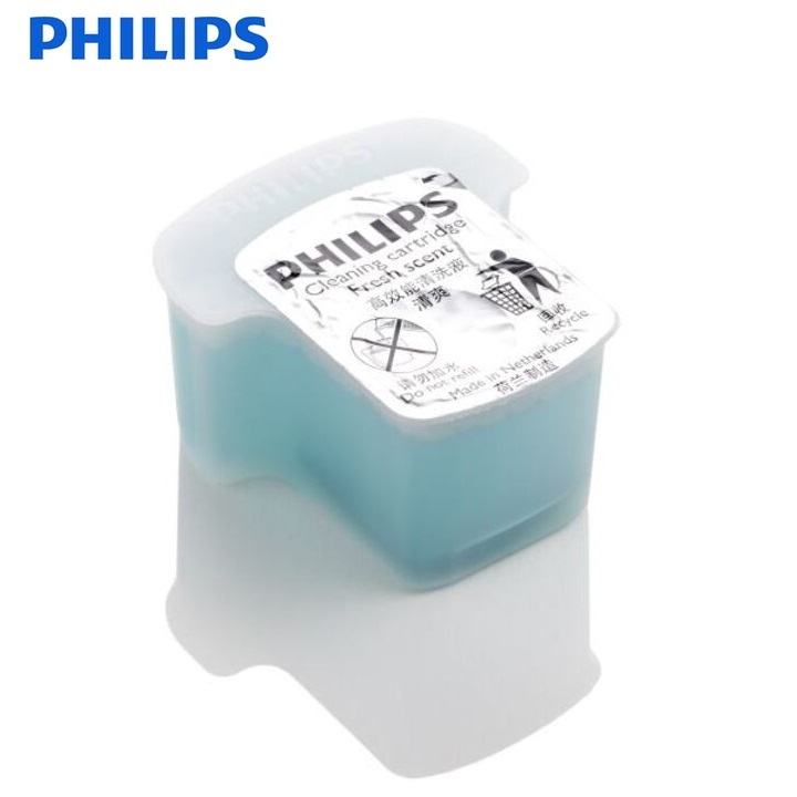 Philips ตลับทําความสะอาด JC302/52 น้ํายาล้างเครื่องโกนหนวด สินค้าของแท้