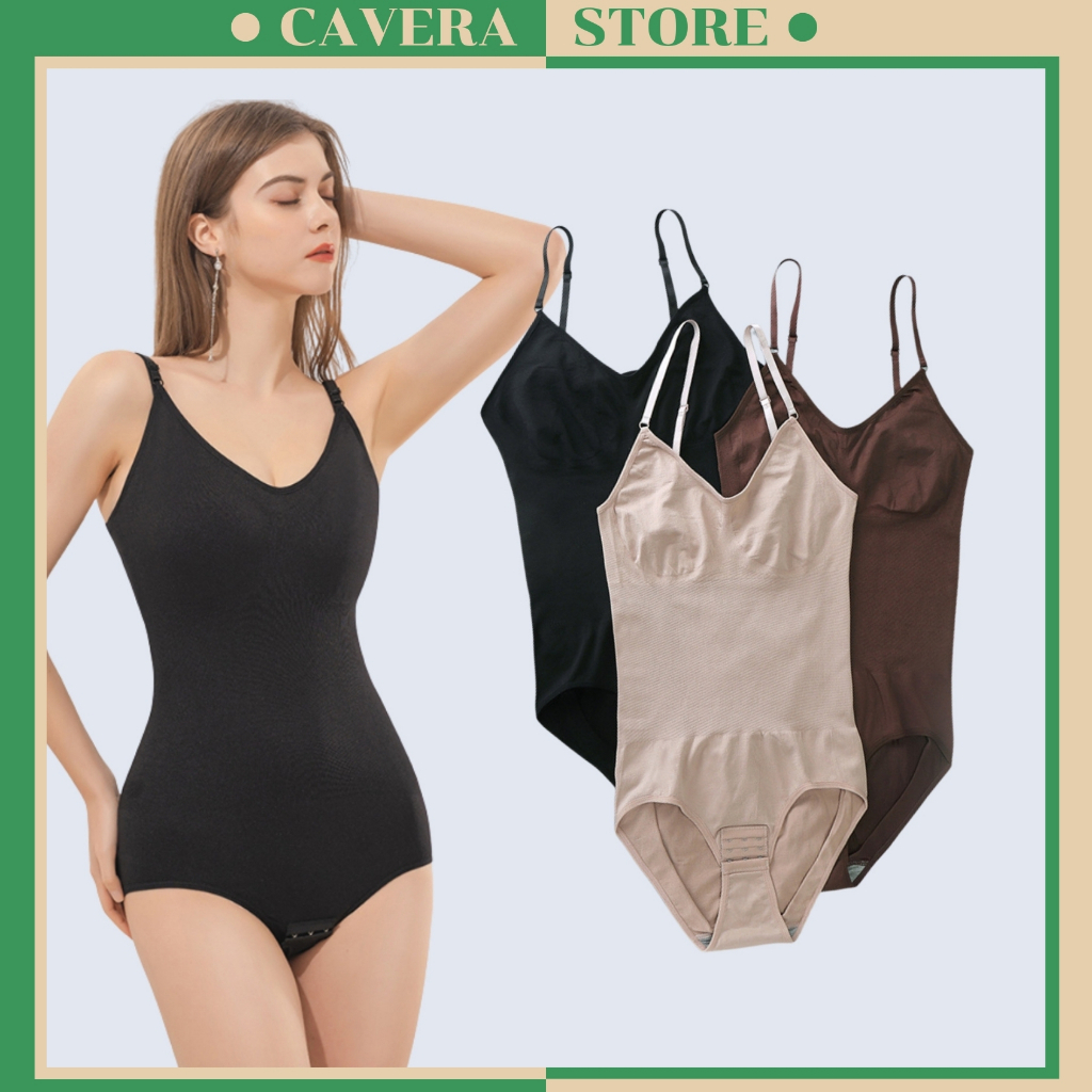 Combo 2 ชุดชุดชั้นในบอดี้คอนพร้อมซิปด้านล่าง, ชุดบอดี้สูทระบายอากาศเซ็กซี่ CAVERA N.3985