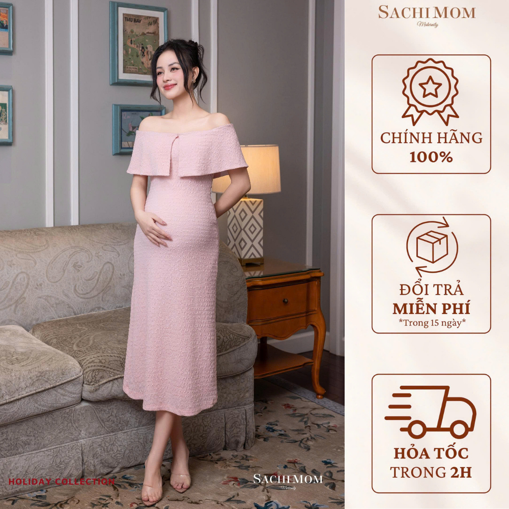 SACHIMOM Gown DRESS - QUINN DRESS เดรสปาดไหล่