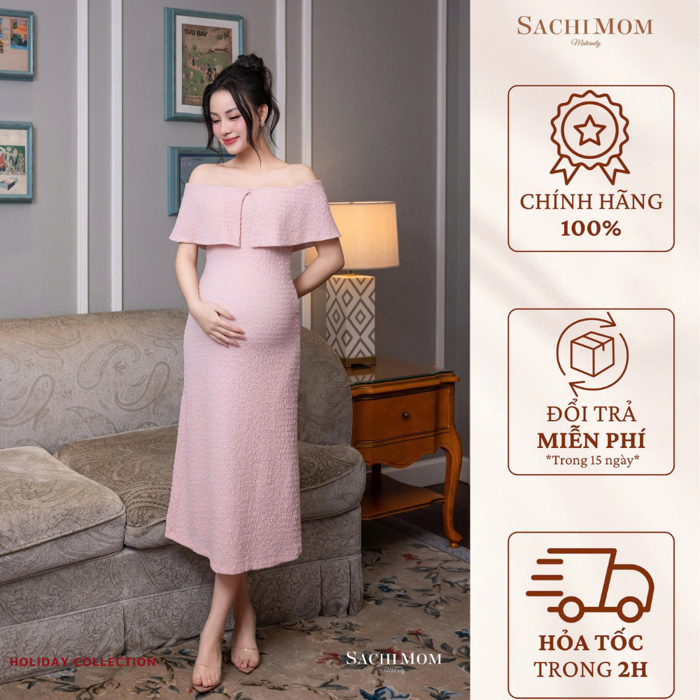 SACHIMOM Gown DRESS - QUINN DRESS เดรสปาดไหล่