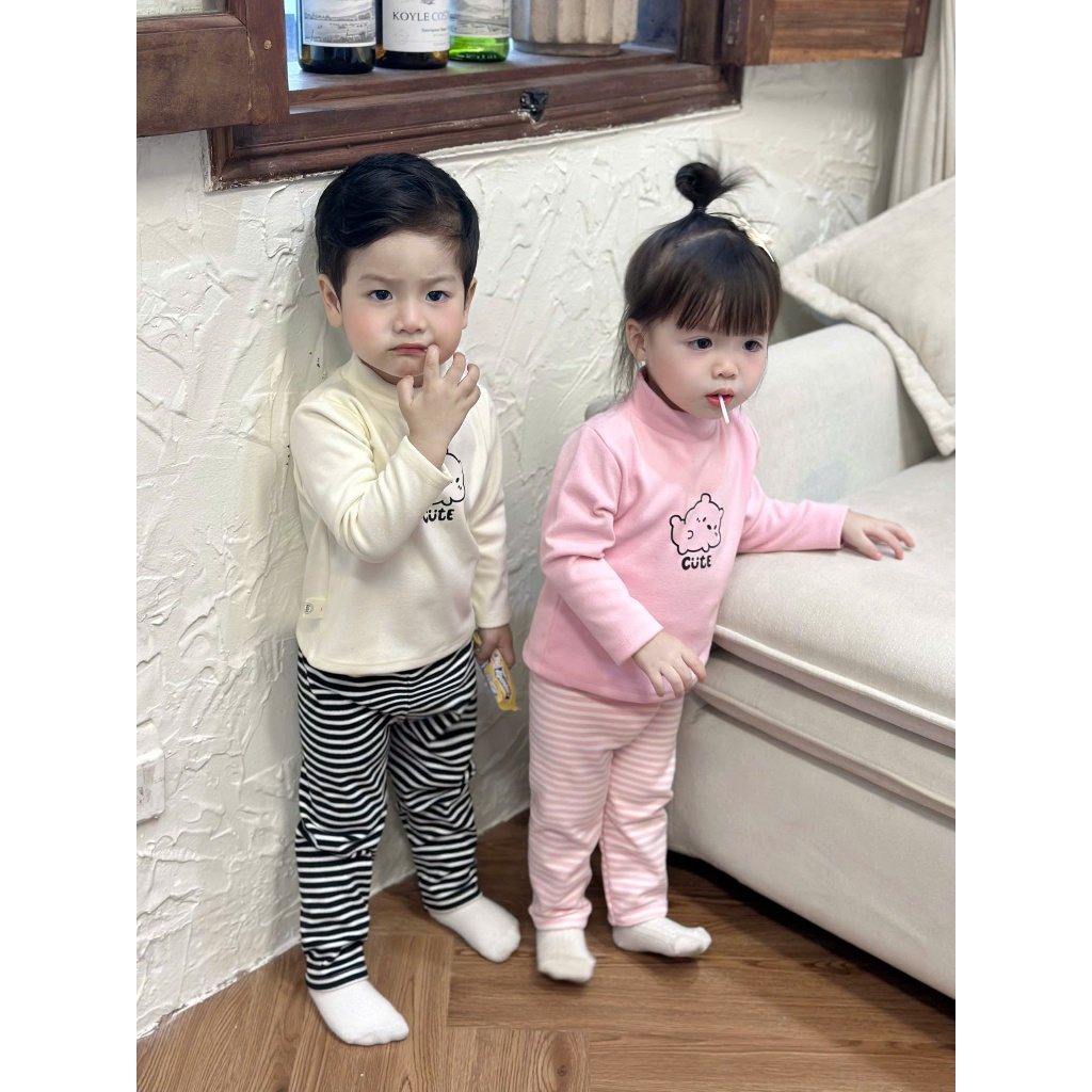 SET KOREAN TONE FUR ZIP SET ใน 4 สีสําหรับ BOYS AND GIRLS จาก 7 - 27KG